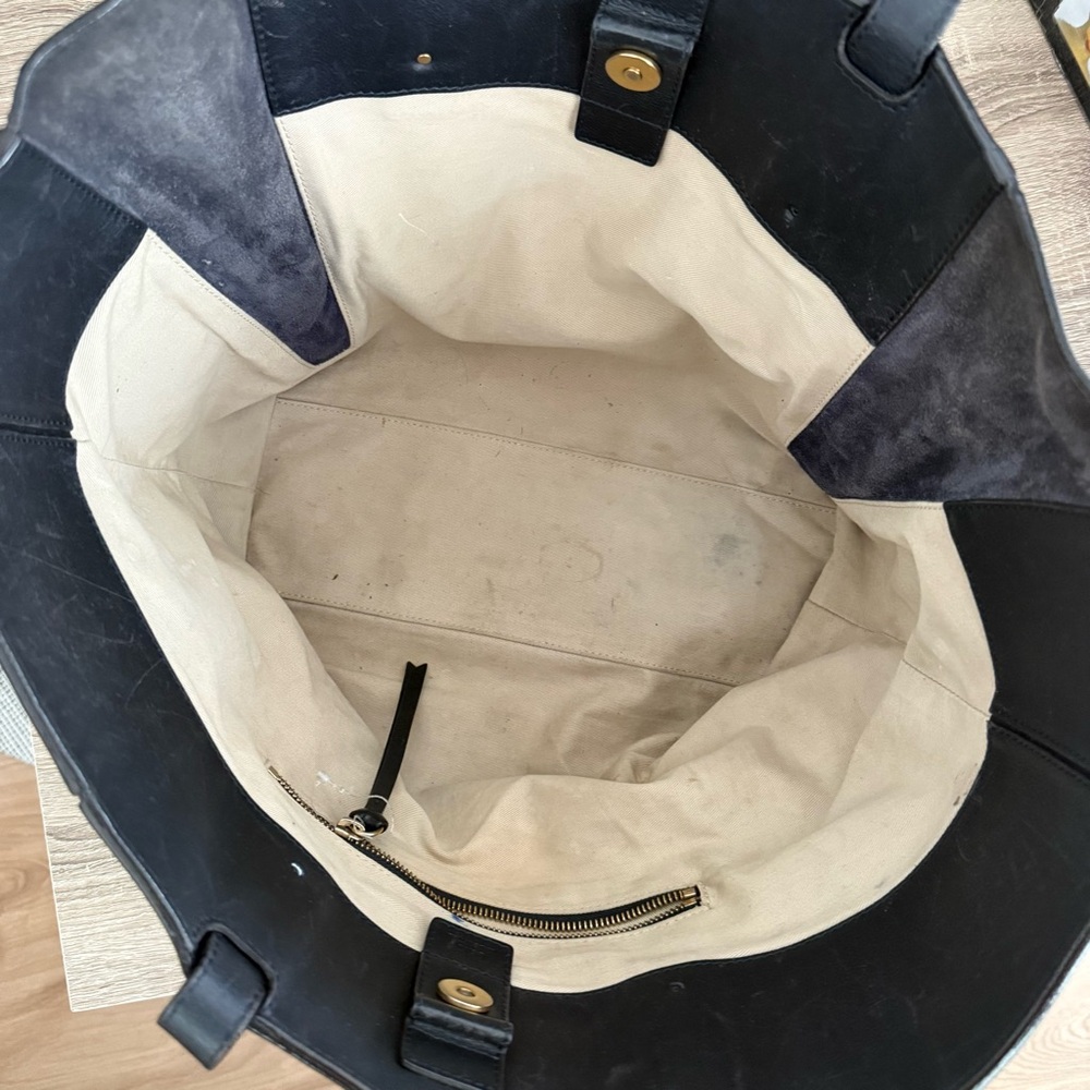 Chic Black and Blue Designer Tote Bag - Picture 9 of 14